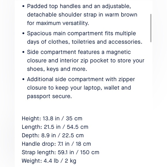 Rothy’s Weekender Bag Midnight Camo Navy - Picture 8 of 8